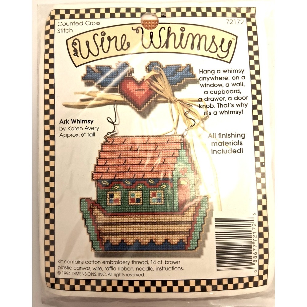 1994 Dimensions Wire Whimsy Counted Cross Stitch Kit #72172 ARK WHIMSY Noahs Ark